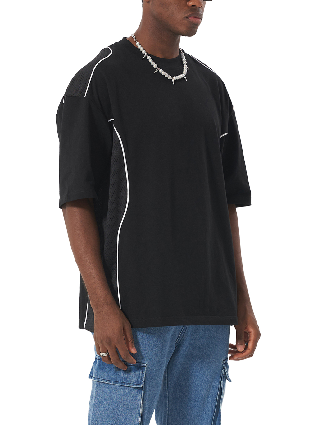 Contrast Piped Panel T-Shirt – Activewear | Tapstitch-5